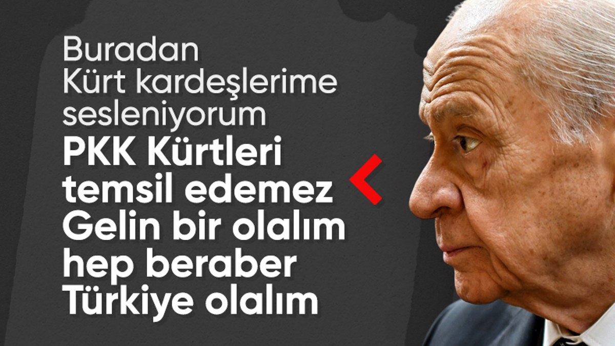 Devlet Bahçeli: PKK Kürtleri temsil edemez